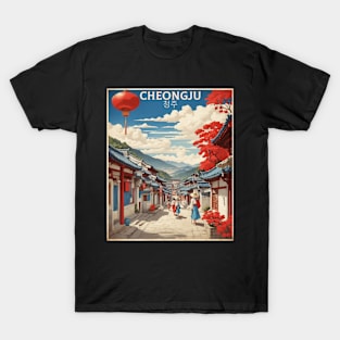 Cheongju South Korea Travel Tourism Retro Vintage T-Shirt